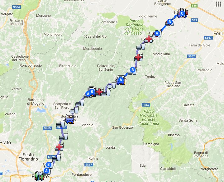 100-km-passatore-percorso-altimetria-ristori-cancelli-orari