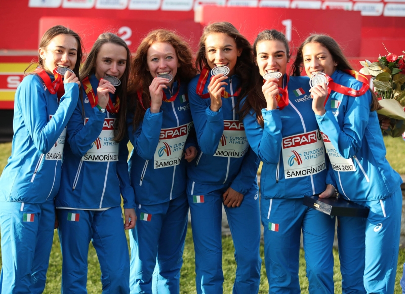 La squadra femminile U20 dell&#039;Italia (foto Colombo/FIDAL)