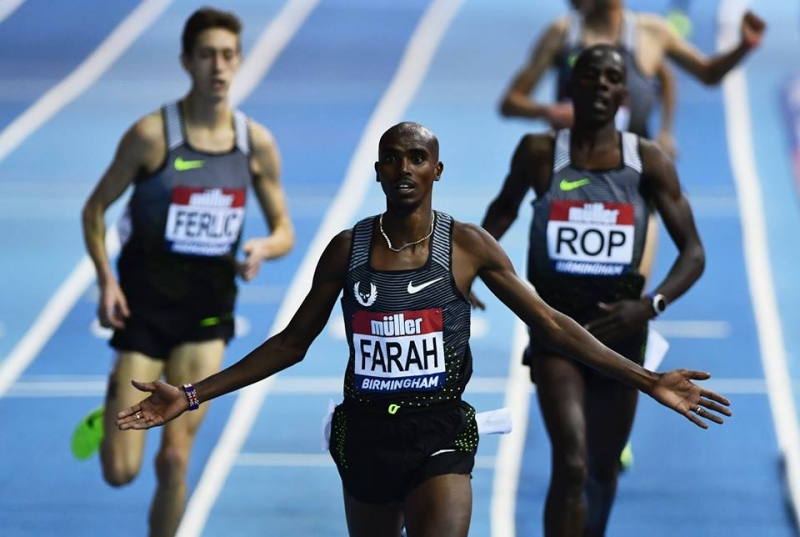 La vittoria di Mo Farah (img: IAAF)