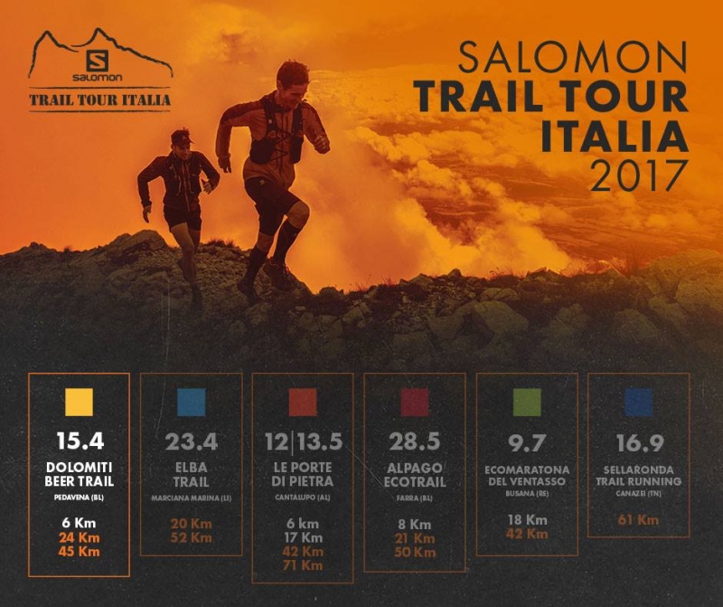 Inizia Salomon Trail Tour Italia 2017: si comincia sabato