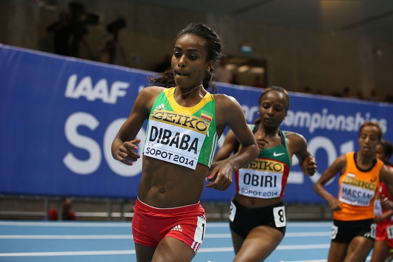 Genzebe Dibaba e Hellen Obiri (foto: Colombo/fidal)