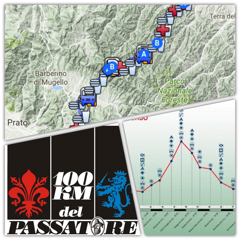 100 km Passatore percorso, altimetria, ristori, cancelli orari Corritalia