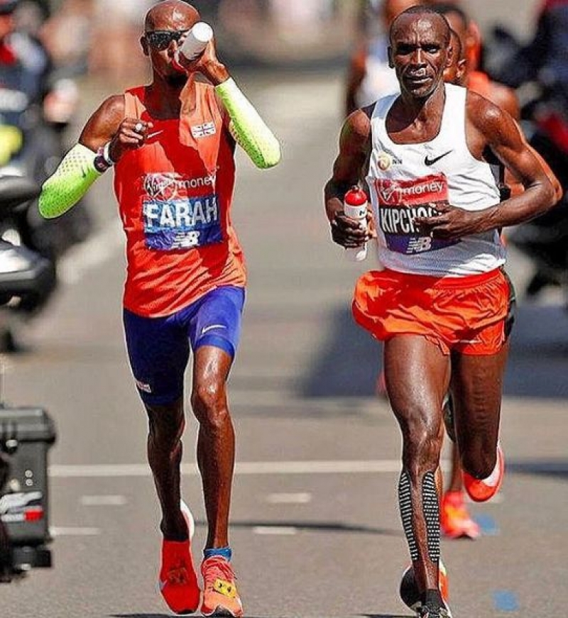 Mo Farah, Eliud Kipchoge (ph. London Marathon)