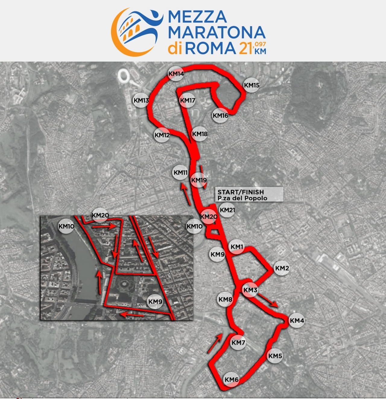 Svelato il percorso della Mezza Maratona di Roma Corritalia